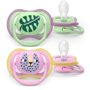 Philips Avent Ultra Air Deco silikona māneklītis, 6-18 mēn., meitenēm (2gab.), SCF087/13