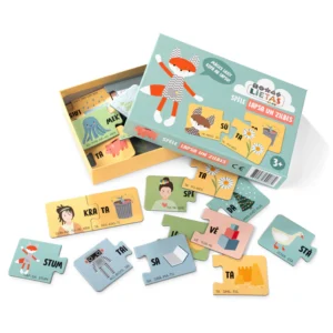 TUTAS LIETAS Tutas spēle “Lapsa un zilbes” – lasītprasmes attīstoša puzle bērniem (60 gab.)