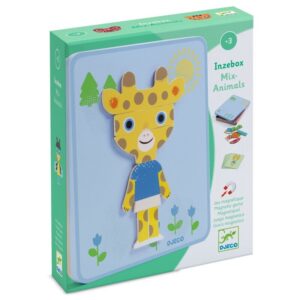 DJECO Koka magnēti metāla kārbā - Dzīvnieki, DJ03071