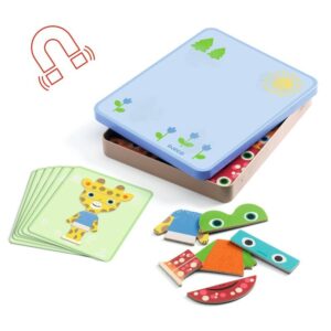 DJECO Koka magnēti metāla kārbā - Dzīvnieki, DJ03071 - Image 2