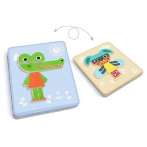 DJECO Koka magnēti metāla kārbā - Dzīvnieki, DJ03071 - Image 7