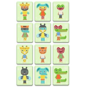 DJECO Koka magnēti metāla kārbā - Dzīvnieki, DJ03071 - Image 5