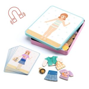 DJECO Koka magnēti metāla kārbā - Tērpi, DJ03073 - Image 2