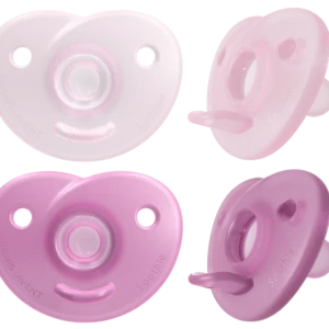 Jaunums! Philips Avent Soothie silikona māneklītis jaundzimušajiem, 0-6M, rozā, (2 gab), SCF099/27 - Image 1